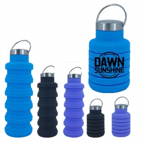 17 Oz. Silicone Stretchable Water Bottle