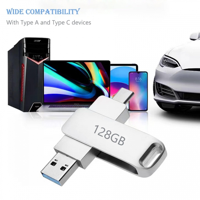 128GB  USB Flash Drive Type C Stick