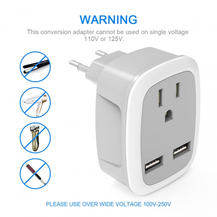 European Travel Plug Adapter Outlet