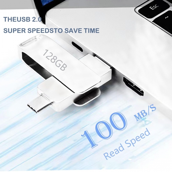 128GB  USB Flash Drive Type C Stick