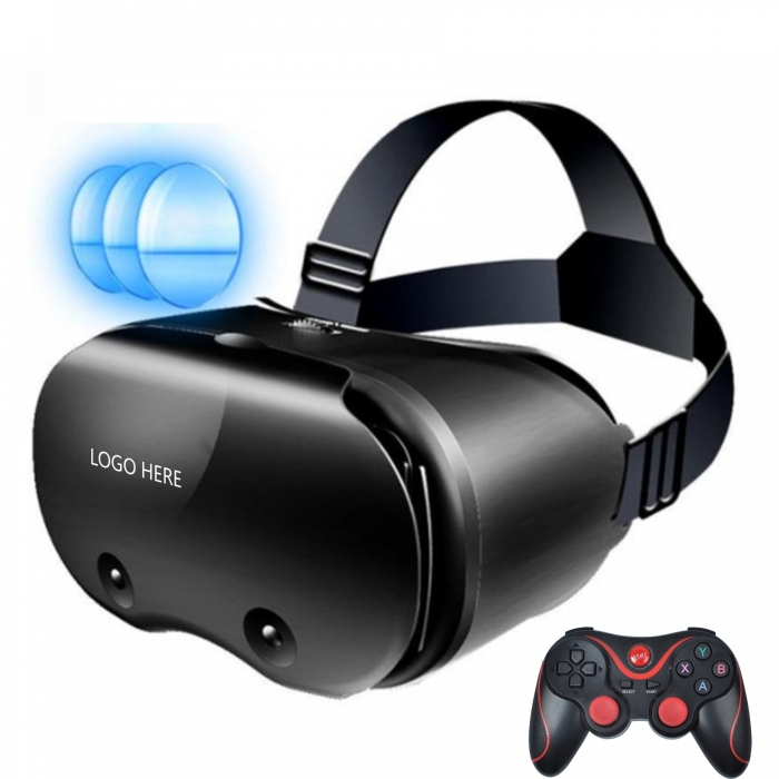 3D Virtual Reality Headset VR Glasses with Gamepad