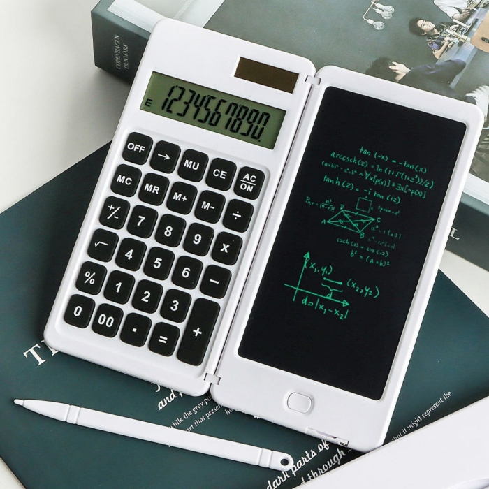 Portable Foldable Notepad Calculation Electronic Calculator