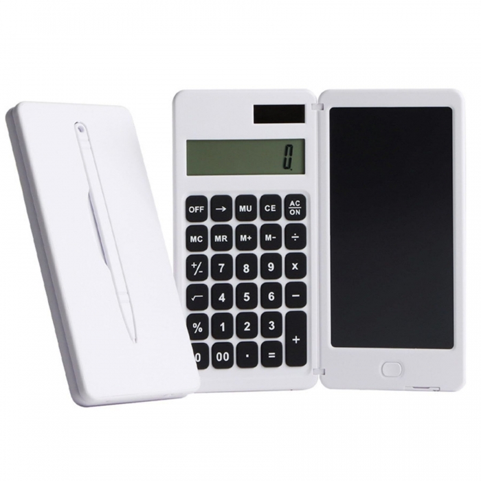 Portable Foldable Notepad Calculation Electronic Calculator