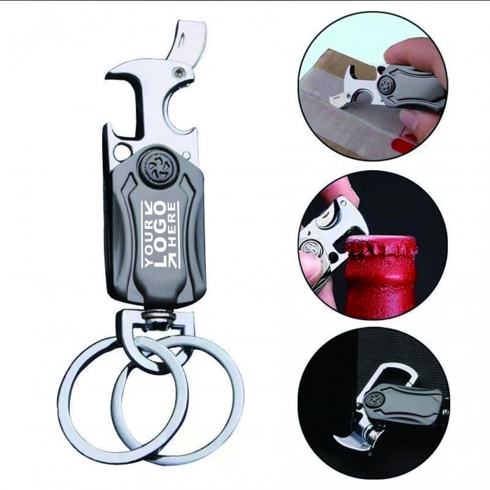 Zinc Alloy Bottle Opener with Key Chain