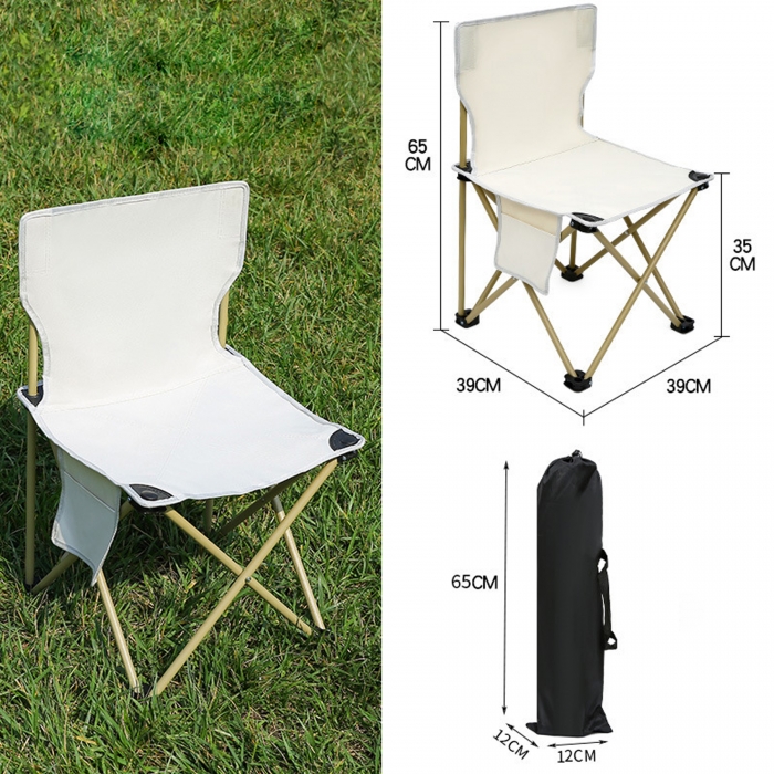 Outdoor Foldable Fishing Chair W/  Storage Bag