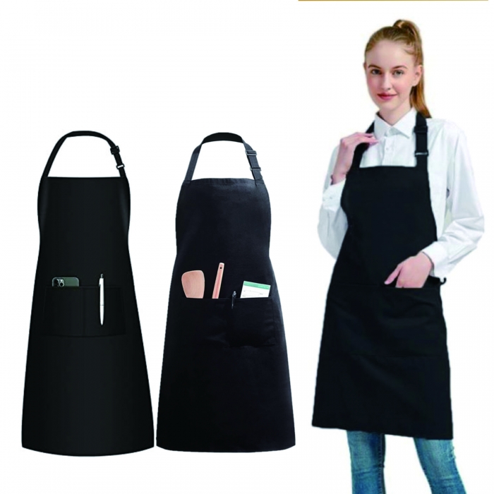 Bib Cooking Apron w/ Pockets