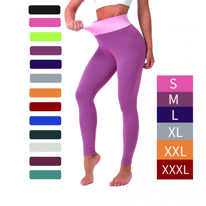 Honeycomb Fabric Womens Seamless Butt Soft Yoga Pants