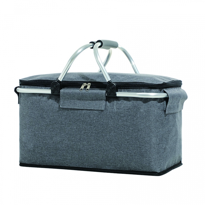 20 Liters Folding Heathered Non-Woven Insulated Cooler Lunch Bag