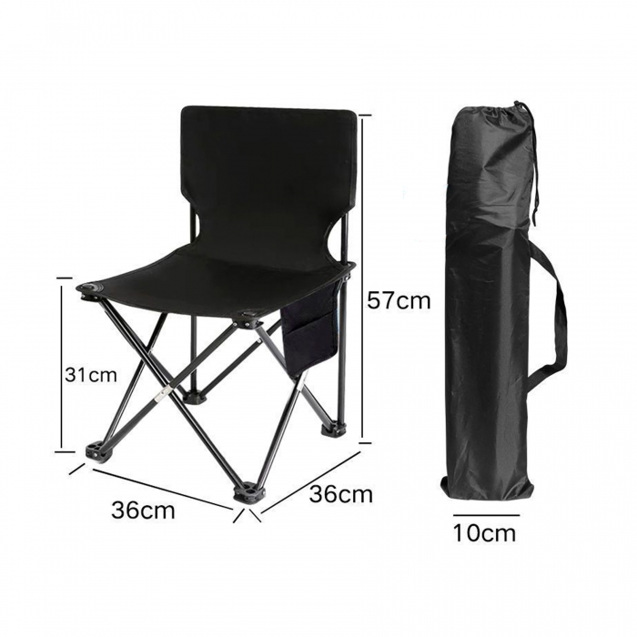 Outdoor Foldable Fishing Chair W/  Storage Bag