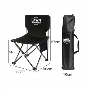 Outdoor Foldable Fishing Chair W/  Storage Bag