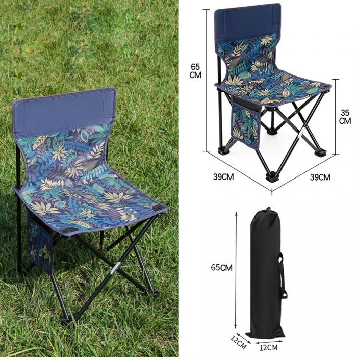 Outdoor Foldable Fishing Chair W/  Storage Bag