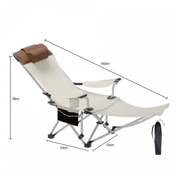 Outdoor Adjustable Camping Recliner