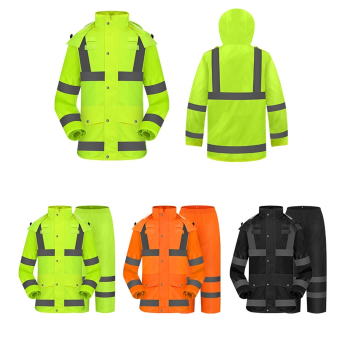 Reflective Waterproof Raincoat Set