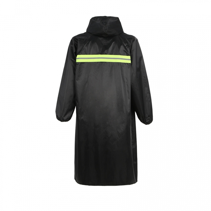 Long Hooded Reflective Raincoat