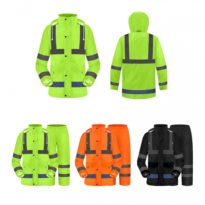 Reflective Waterproof Raincoat Set