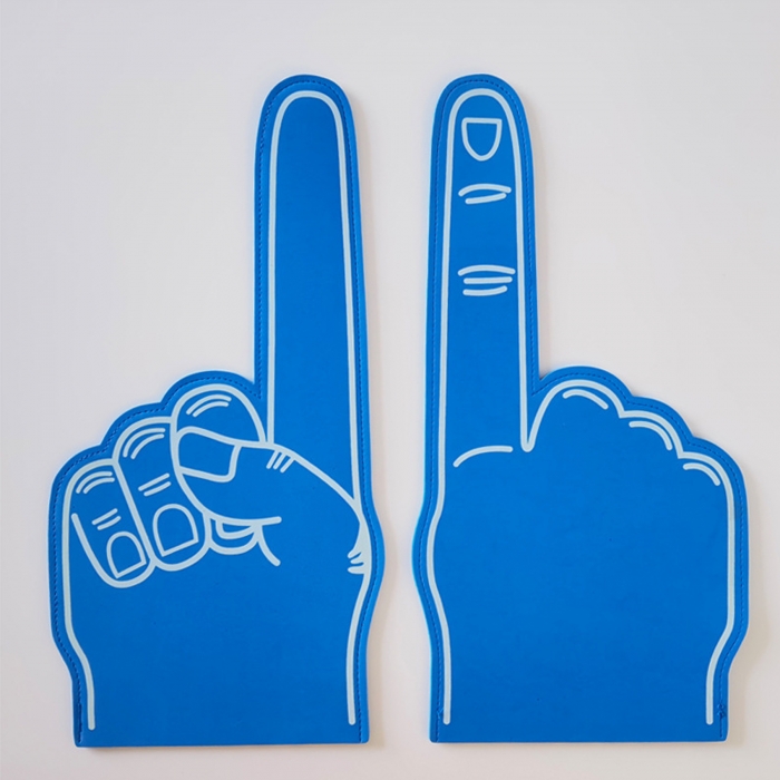 EVA Foam Cheering White Finger Hand Gloves