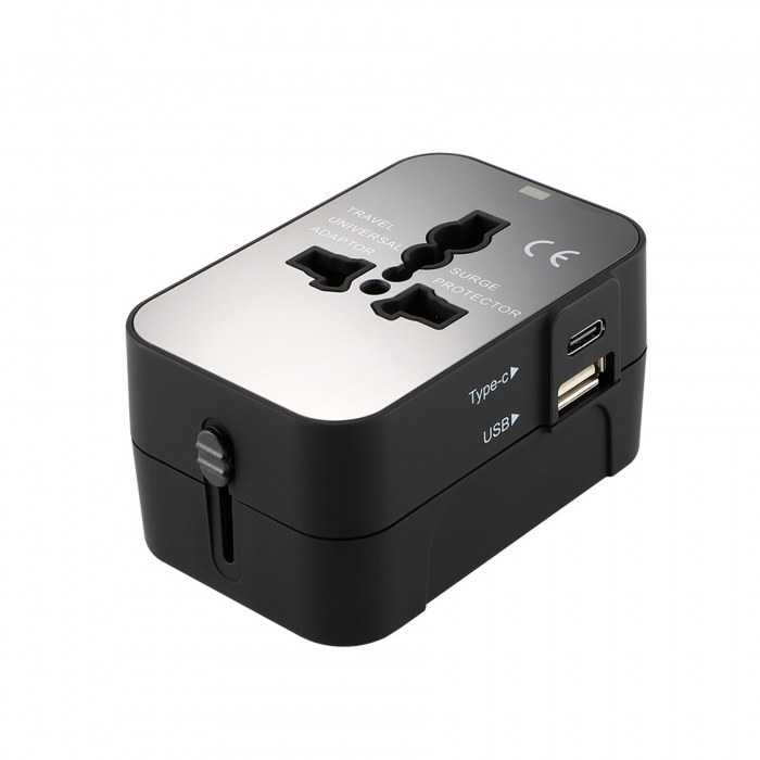 ECCE Universal Black Travel Adaptor Plug