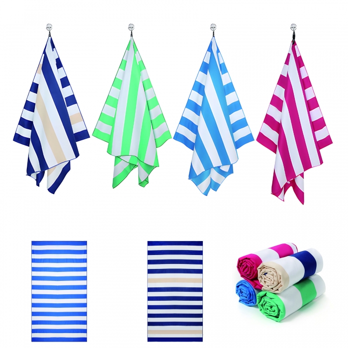 Custom Cabana Stripe Beach Towel for Adults