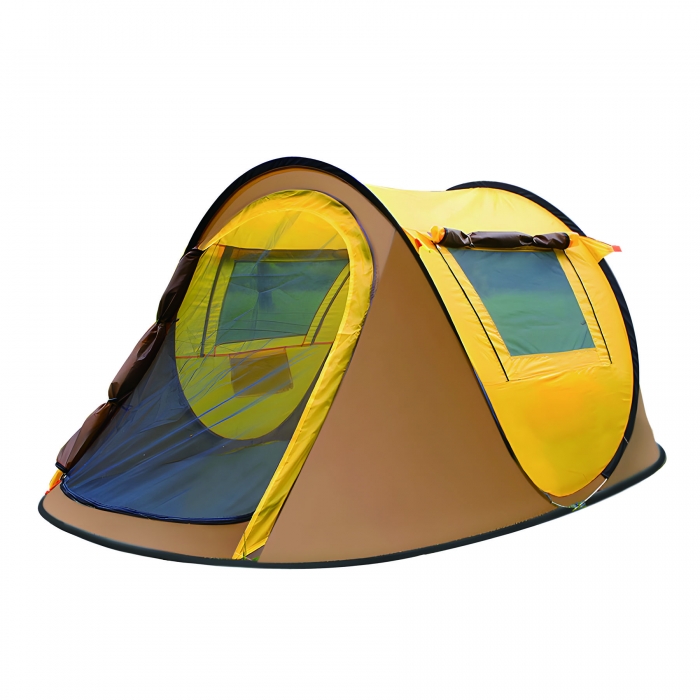 4-Person Cabin Camping Tent with Instant Setup