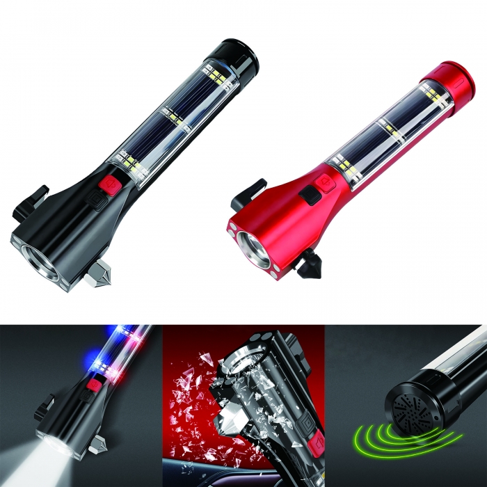 Multifunctional LED Car Safety Hammer Flashlight