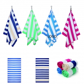 Custom Cabana Stripe Beach Towel for Adults