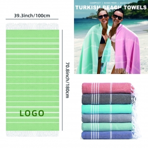 Oversized Bungalow Beach Towel w/ Tasseled Edges