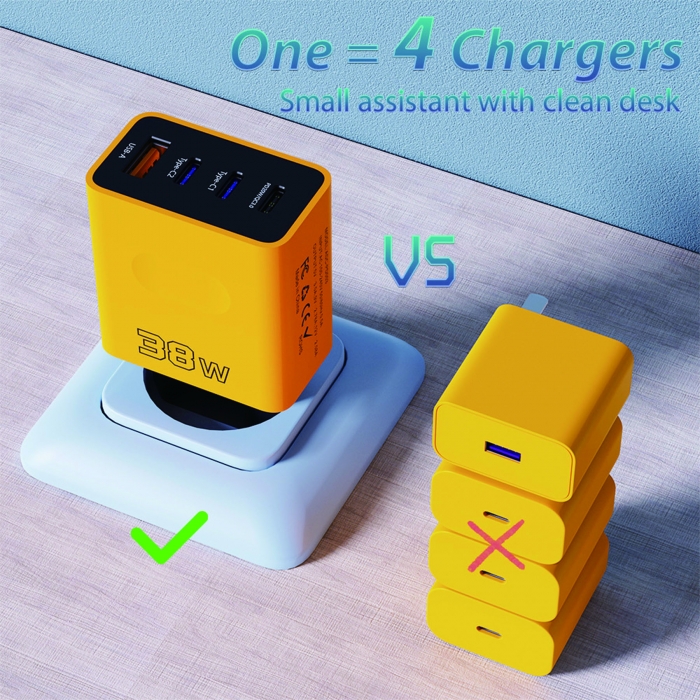 38W USB Type-C Wall Fast Charger PD Power Adapter