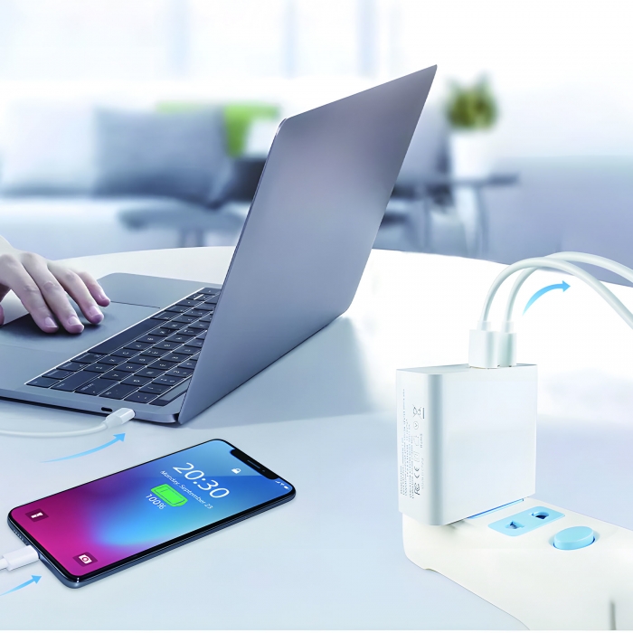 CaN 65W USB Type-C Wall Fast Charger PD Power Adapter