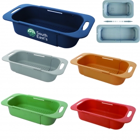 BPA Free Multifunctional Extendable Sink Colander Strainer Basket