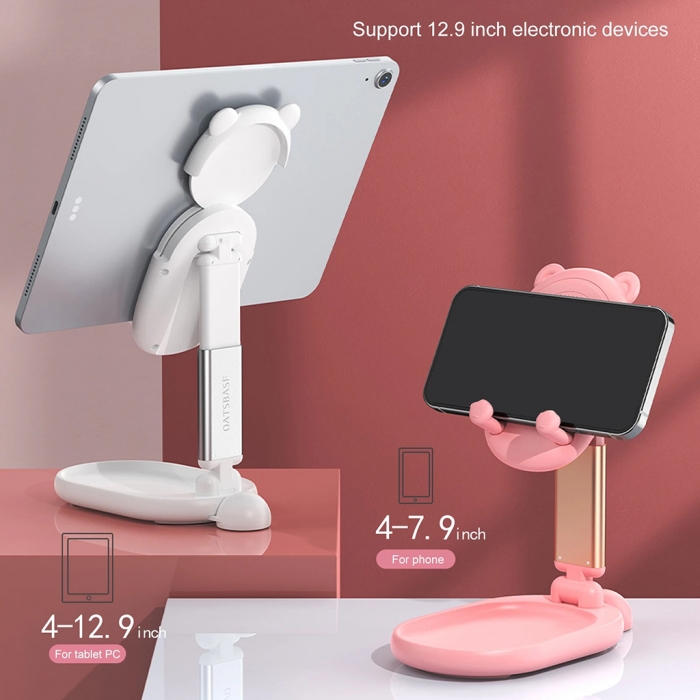 Foldable Desktop Phone Holder with Mirror