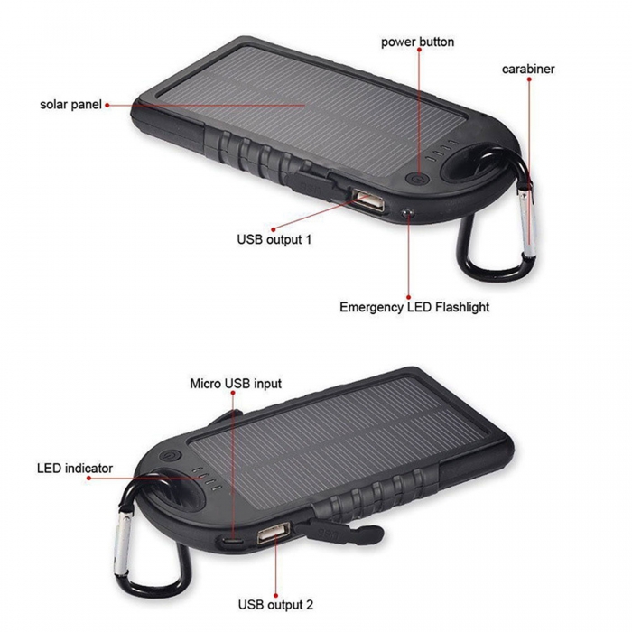 Portable Charger with LED Flashlight