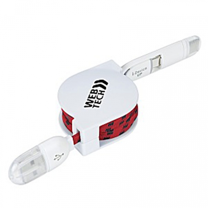 Retractable Fabric Duo Charging Cable