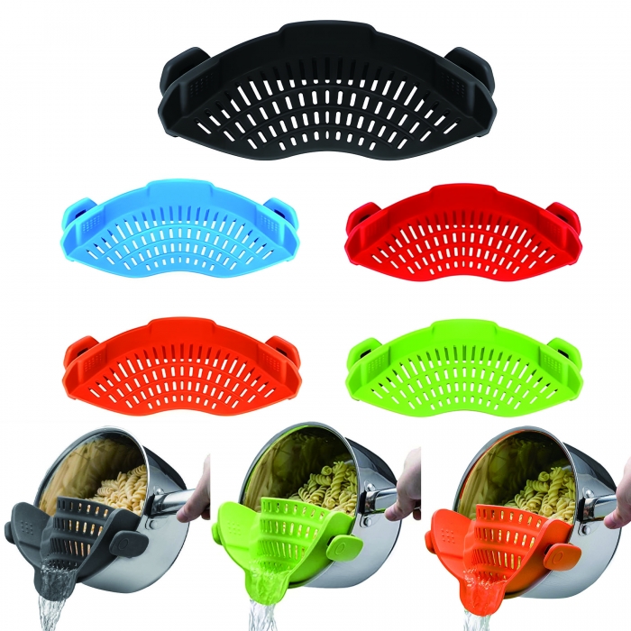 Clip On Strainer Silicone for All Pots and Pans