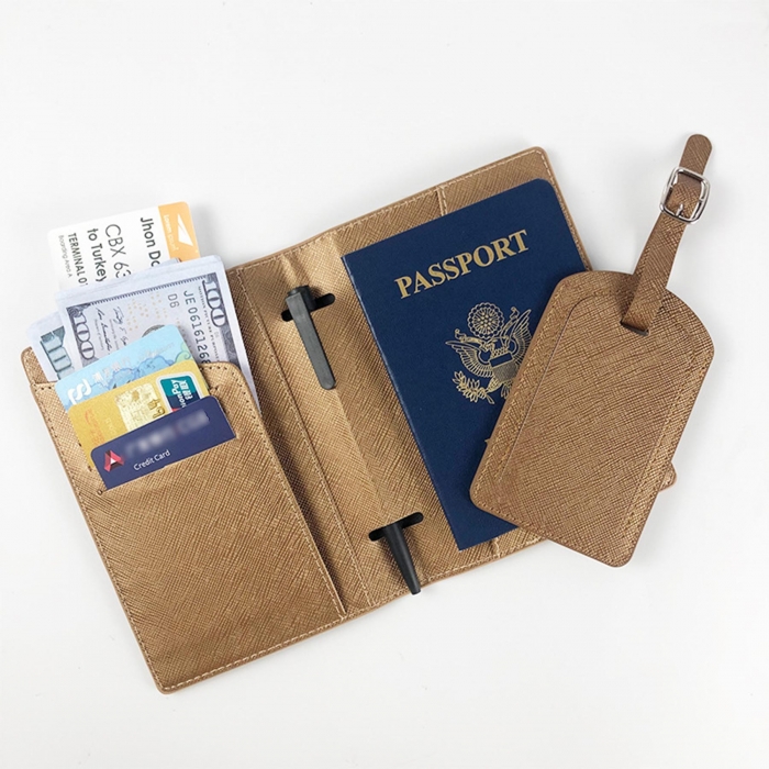 Custom Logo PU Passport  Holder Cover