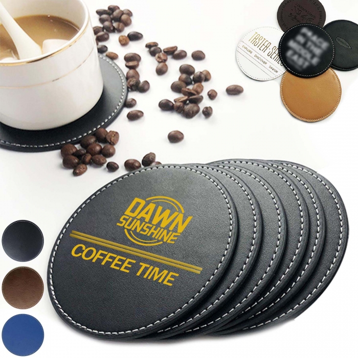 PU Leather Round Coffee Placemat