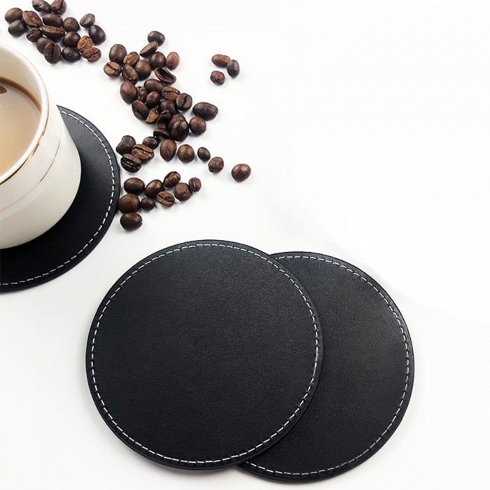 PU Leather Round Coffee Placemat