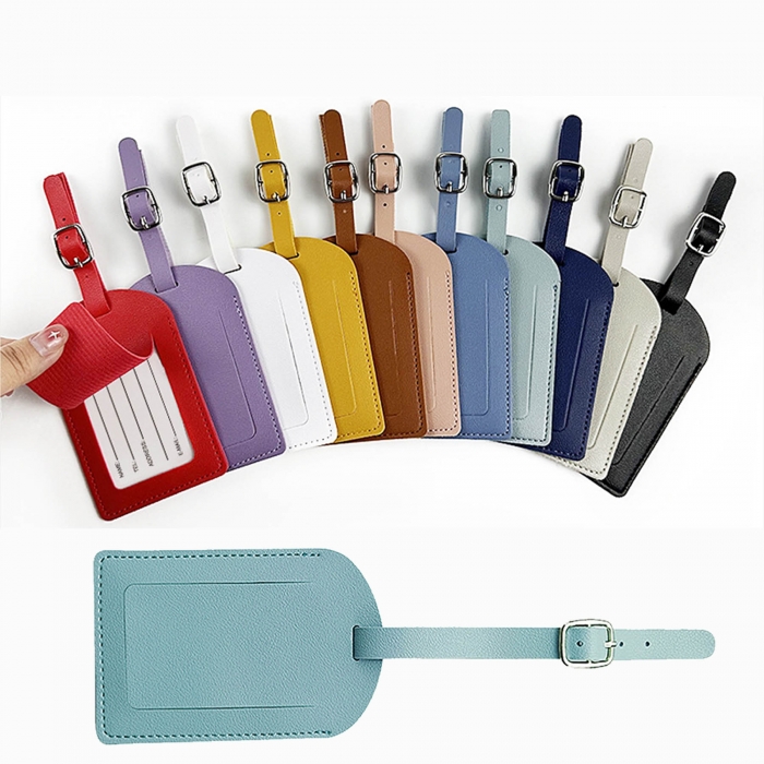 Custom Logo  Luggage Tags PU Leather