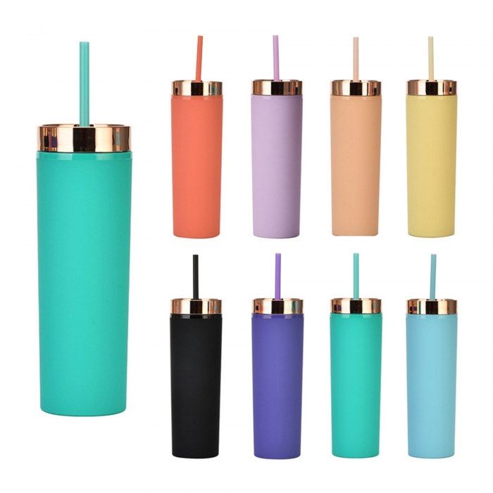 16oz Double Wall Reusable Plastic Tumbler