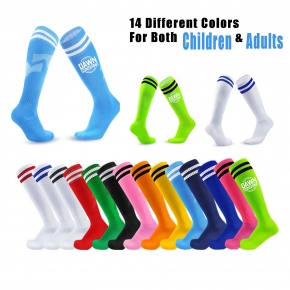 Multi Colors Paired Kids Adults Football Long Socks