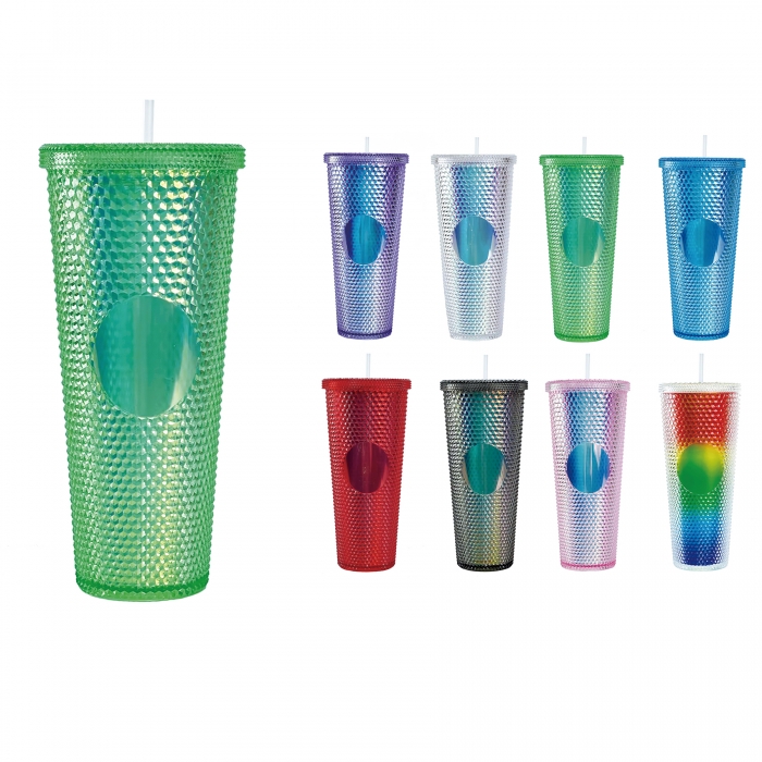 24oz Studded Tumbler With Straw