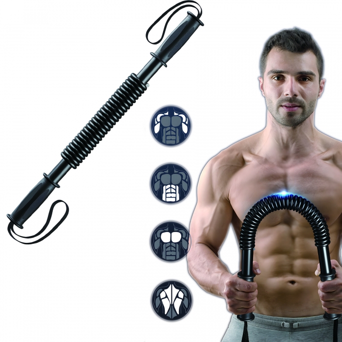 Adults Power Twister Bar for Upper Body Arms Strength Training Spring Chest