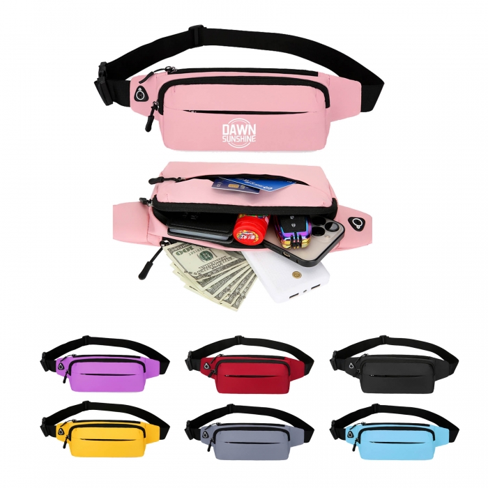 Adjustable Portable Zipper Waist Belt Bag