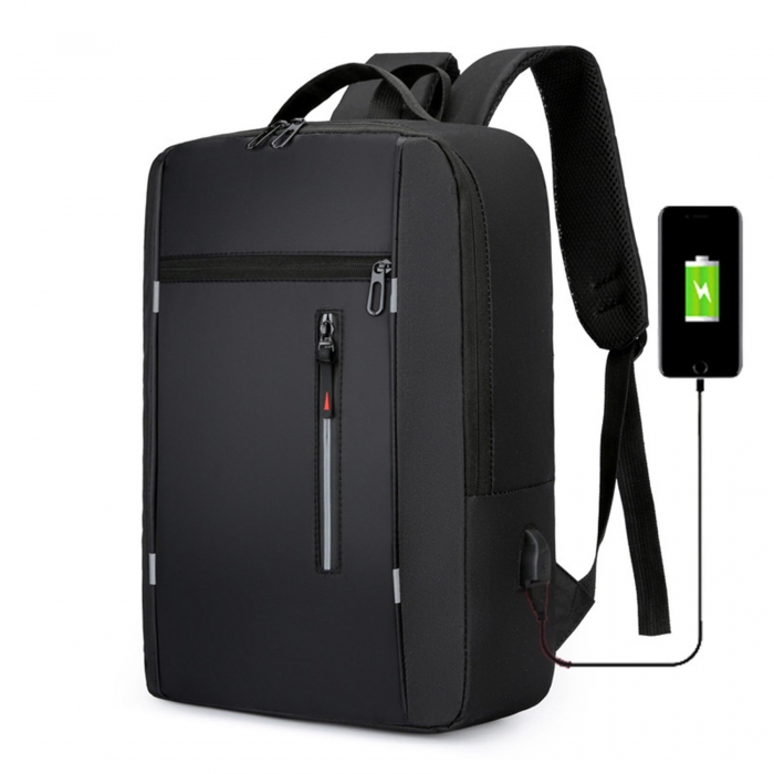 Simple Design Usb Charging Laptop Backpack