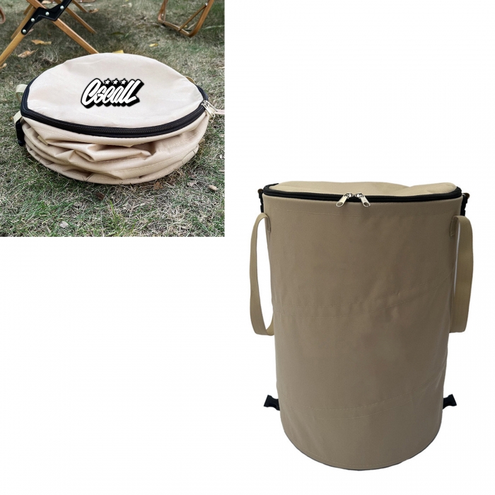 Collapsible Garden Trash Can w/Cap