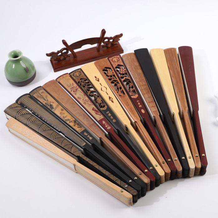 Full-Color Wood Folding  Handle Fan