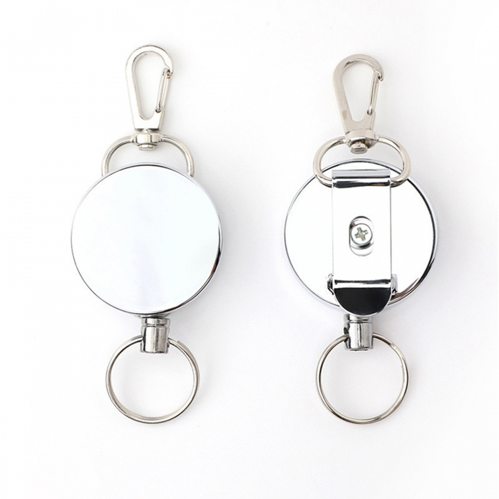 All-Metal Retractable Anti-Theft Keychain