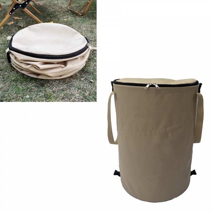 Collapsible Garden Trash Can w/Cap