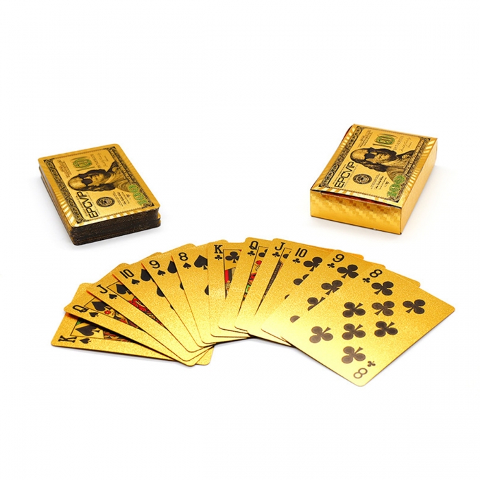 Durable and Waterproof Gold Playing Cards