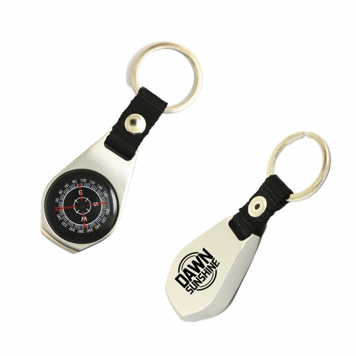 Zinc Alloy Keychain Compass