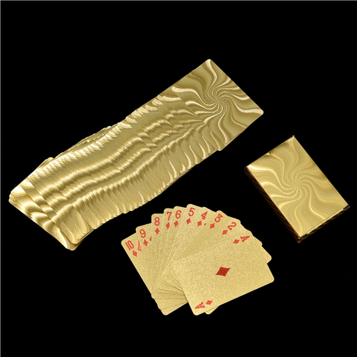 Durable and Waterproof Gold Playing Cards